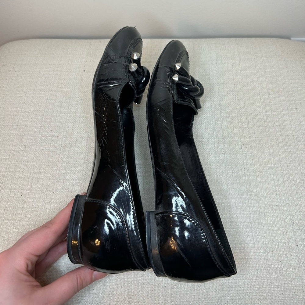 Black Patent Leather Balenciaga Flats - Picture 4 of 7